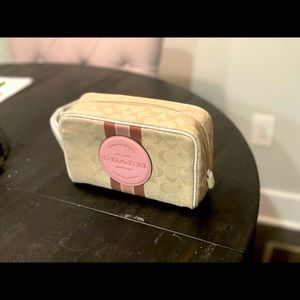 COACH Tan & Pink Cosmetics Case